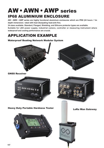 AWP series - IP68 ALUMINIUM ENCLOSURE with SILICONE PROTECTOR