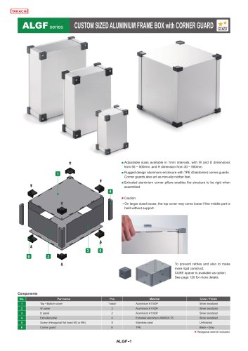 Custom Sized Aluminium Frame Box with Corner Guards - ALGF series