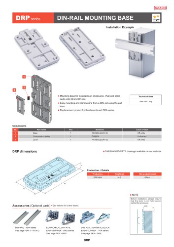 DIN-RAIL MOUNTING BASE - DRP series