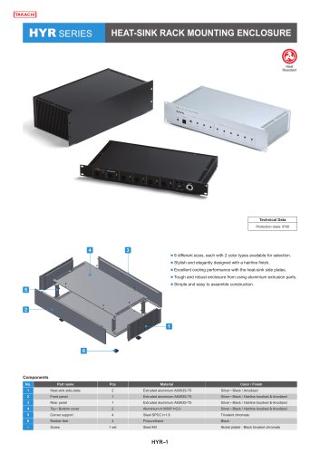 Heat-sink Rack Mounting Enclosure - HYR・HYRH series