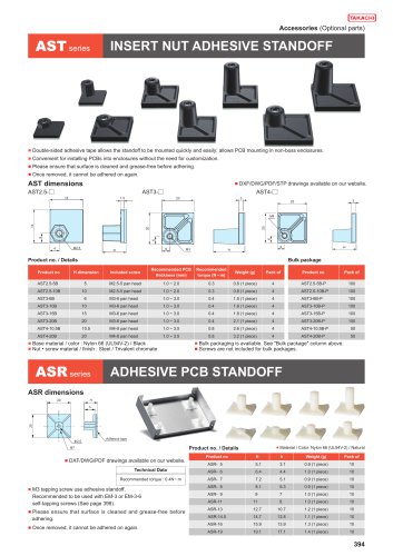 Insert Nut Adhesive Standoff - AST series