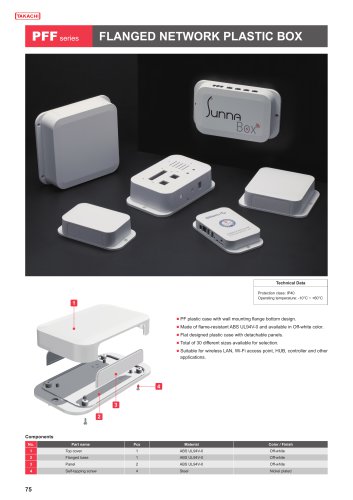 PFF series - FLANGED NETWORK PLASTIC BOX