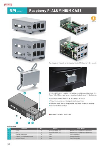 Raspberry Pi Aluminium Case - RPI series