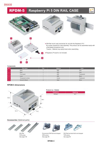 RPDM-5 - Raspberry Pi 5 DIN RAIL CASE
