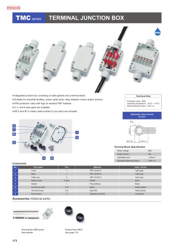 TMC series - TERMINAL JUNCTION BOX with INTEGRATED CABLE GLAND