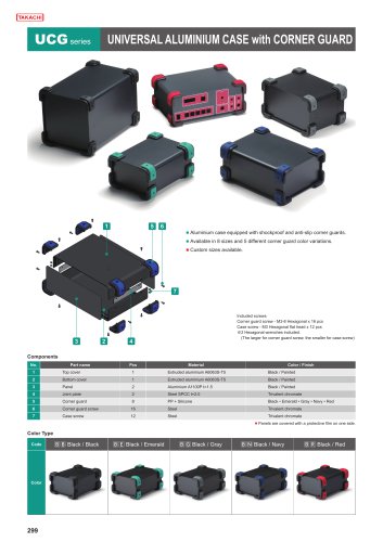 UCG series - UNIVERSAL ALUMINIUM CASE with CORNER GUARDS