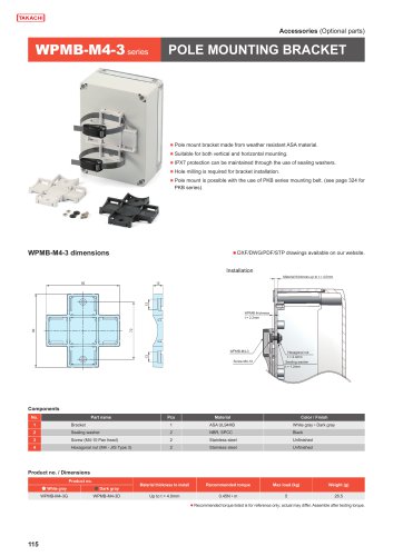 WPMB-M4-3 - POLE MOUNTING BRACKET