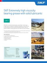 SKF Extremely high viscosity bearing grease with solid lubricants LGEV 2