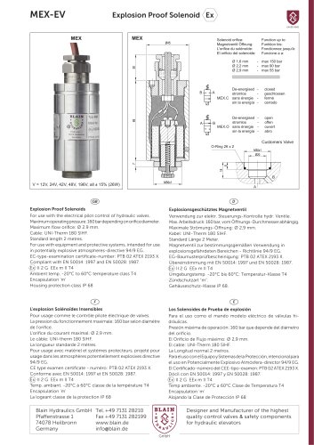 Explosion Proof Solenoid Ex MEX-EV