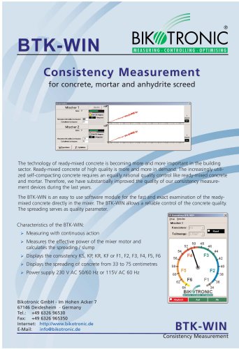   Consistency Measurement BTK-WIN