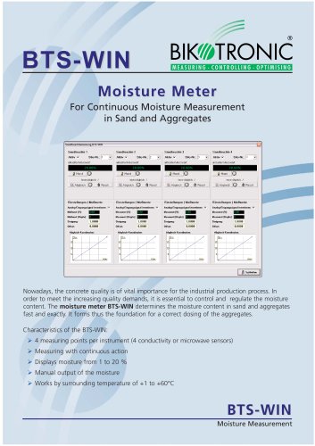  Sand Moisture Measurement  BTS-WIN