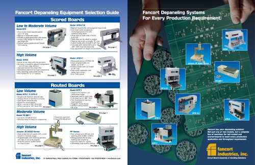 Fancort Depaneling Equipment Selection Guide