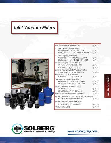 Inlet Vacuum Filters