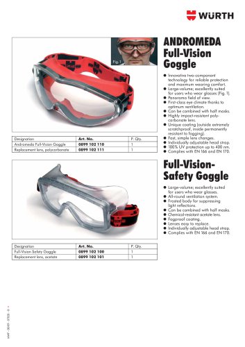 FULL-VISION GOGGLES ANDROMEDA