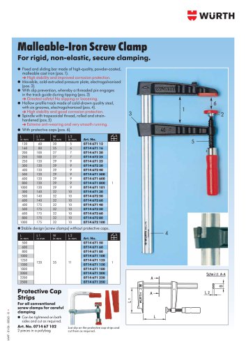 MALLEABLE CAST IRON SCREW CLAMP WITH PROTECTIVE CAP