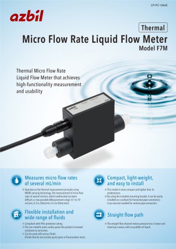 Micro Flow Rate Liquid Flow Meter Model F7M