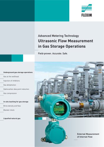 Advanced Metering Technology Ultrasonic Flow Measurement  in Gas Storage Operations