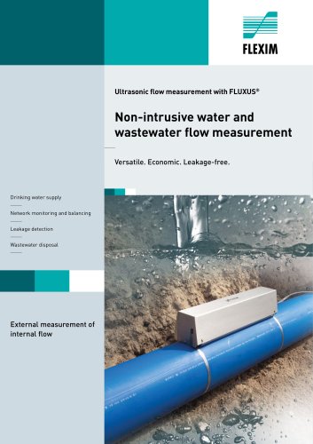 Non-intrusive water and  wastewater ? ow measurement