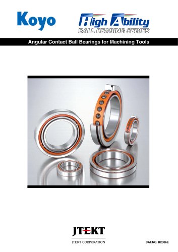 Angular Contact Ball Bearings for Machining Tools