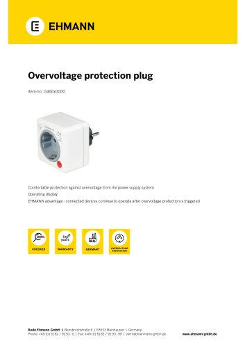 Overvoltage protection plug