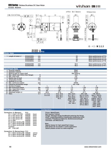 Slotless Brushless DC Motor ECG22