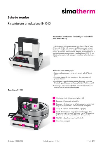 11 51 09 - Technical Data Sheet - IH 045 - IT