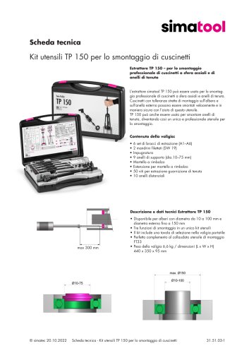 31 51 03 - Technical Data Sheet - TP 150 - IT