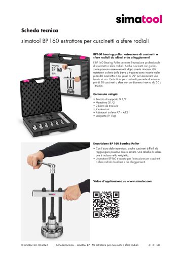 31 51 08 - Technical Data Sheet - BP 160 - IT