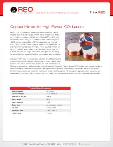 Copper Mirrors for CO2 Lasers