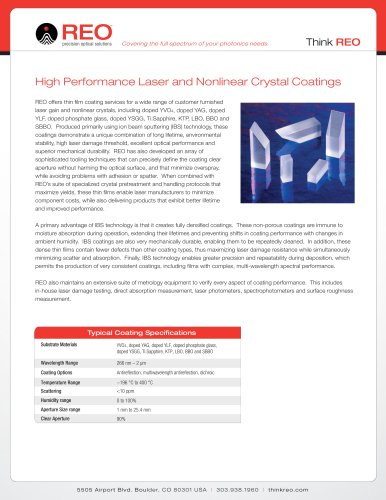 Nonlinear & Gain Crystal Coatings