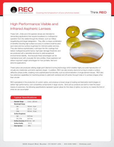 Visible & Infrared Aspheric Lenses