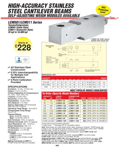  beam load cells   LCM501 and LCM511 Series