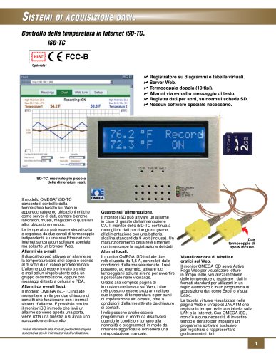 Controllo della temperatura in Internet iSD-TC.