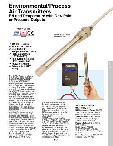 Environmental/Process Air Transmitters