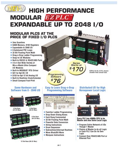 MODULAR PLCS AT THE PRICE OF FIXED I/O PLCS