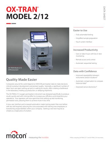 OX-TRAN 2/12 OTR Permeation Analyzer