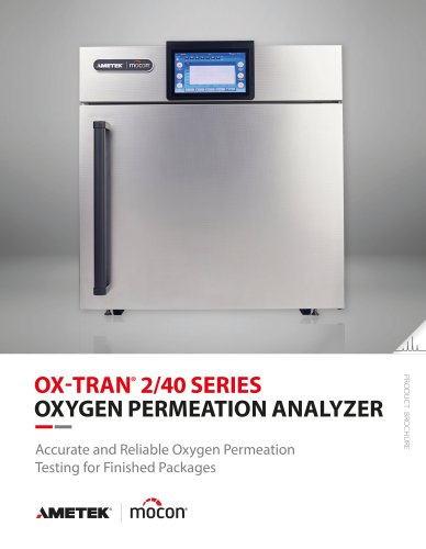 OX-TRAN 2/40 Permeation Analyzer for Finished Packages