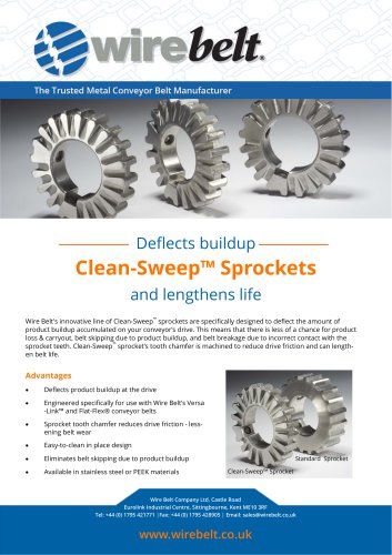 Clean-Sweep™ sprockets