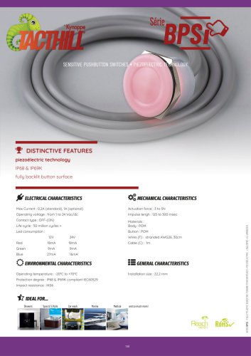 BPSI Piezo pushbutton switch