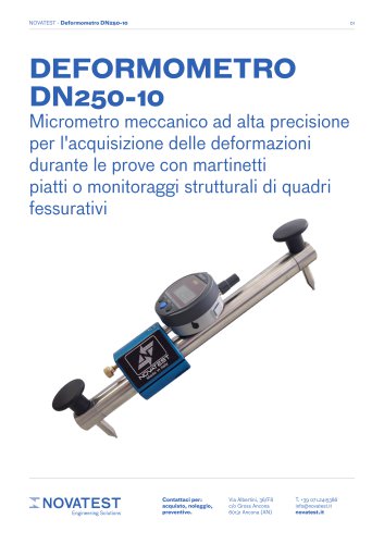 DEFORMOMETRO DN250-10 - Scheda Tecnica