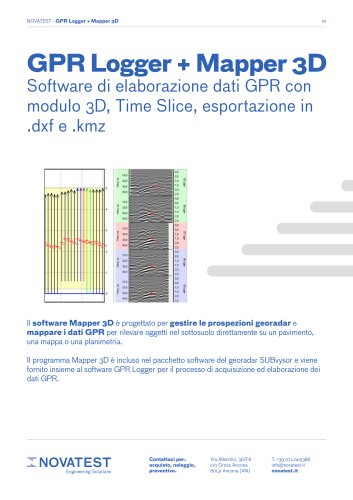 GPR Logger + Mapper 3D - Scheda Tecnica