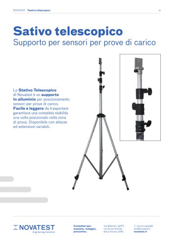Stativo Telescopico - Scheda Tecnica