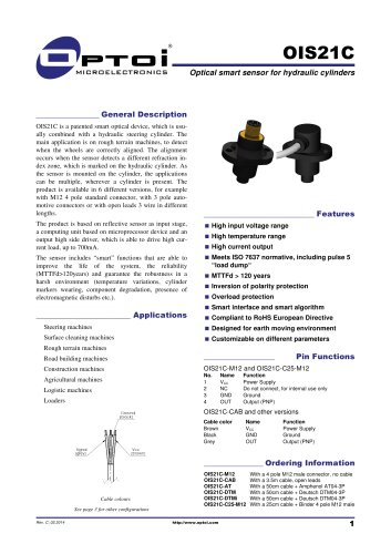 OIS21C Optical smart sensor for hydraulic cylinders