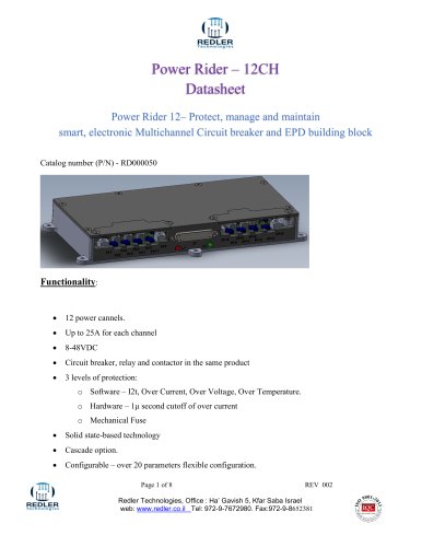 Power Rider PDU - Twelve 25A channels PDU