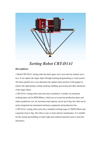 sorting robot CBT-D3A1