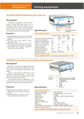 GJ6560 ASE Broadband Laser Source