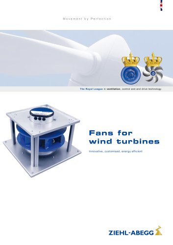 Flyer Fans for wind turbines