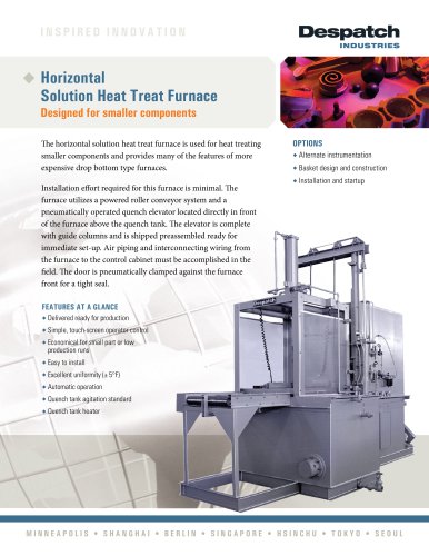 Horizontal Solution Heat Treat Furnace