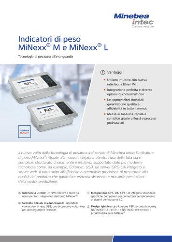 Indicatori di peso MiNexx® M e MiNexx® L