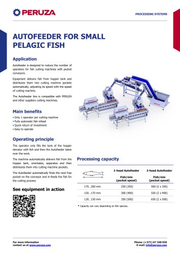 AUTOFEEDER FOR SMALL PELAGIC FISH